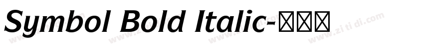 Symbol Bold Italic字体转换